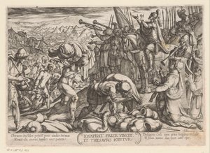 Josaphat dankt Gott für seinen Sieg von Antonio Tempesta