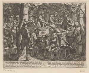 Julius Civilis erzählt den niederländischen Ältesten, dass sie von den Römern wie Sklaven behandelt werden Der Bataverkrieg gegen die Römer (Serientitel) Batavorum cum Romanis Bellum (Serientitel)