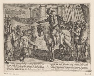 Männer aus dem Fort ergeben sich Julius Civilis (Die Batavischen Kriege gegen die Römer, Batavorum cum Romanis Bellum)
