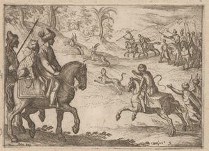 Östliche Jäger jagen auf Hirsche von Antonio Tempesta