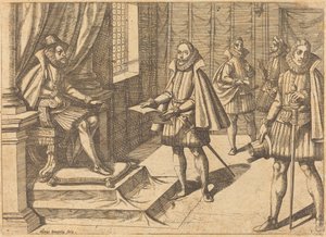 Philipp II. von Spanien auf seinem Thron