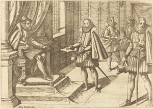 Philipp II. von Spanien auf seinem Thron