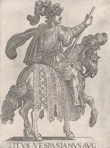 Platte 11: Titus Vespasian zu Pferd nach rechts aus den 