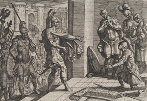 Tafel 26: Cerialis begnadigt und entlastet römische Soldaten, die Civilis geholfen haben, aus 