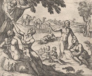 Platte 3: Das Goldene Zeitalter Aetas aurea, aus Ovids 