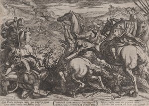 Die Israeliten werden von den Kanaanäern besiegt, weil sie Mose nicht gehorcht haben, ca. 1590-ca. 1610 von Antonio Tempesta