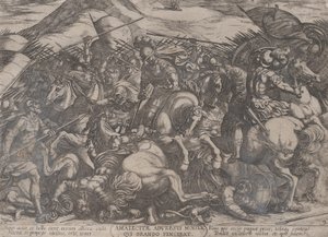 Tafel 9: Die Israeliten kämpfen gegen die Amalekiter, aus 