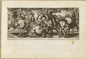 Sechs Kavalleristen im Kampf von Antonio Tempesta