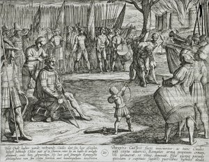 Das Brennen der alten Festung von Antonio Tempesta