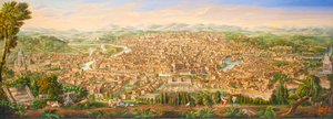 Panoramablick auf Rom vom Janiculum-Hügel