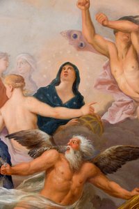 Minerva umgeben von den Künsten und Wissenschaften (Detail) von Antonio Verrio