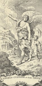 Ein Engel führt einen Jungen und zeigt auf die Wolken, ca. 1708-82