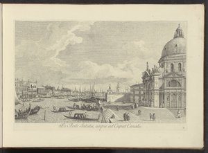 Ansicht des Canal Grande und der Santa Maria della Salute in Venedig
