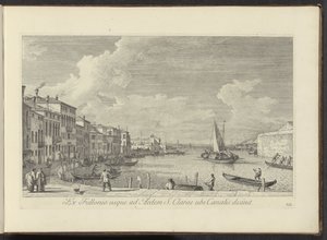 Ansicht des Canal Grande und der Kirche Santa Chiara in Venedig von Antonio Visentini