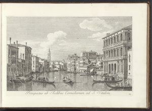 Ansicht des Canal Grande und des Turms von San Vitale in Venedig von Antonio Visentini