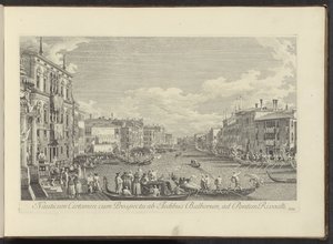 Ansicht des Canal Grande in Venedig während der Regatta