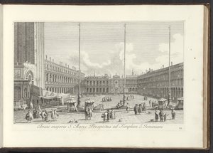 Ansicht des Markusplatzes in Venedig