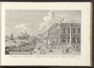 Ecke des Markusplatzes mit der Biblioteca Marciana von Antonio Visentini