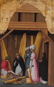 Der heilige Petrus Märtyrer heilt das Bein eines jungen Mannes, ca. 1450