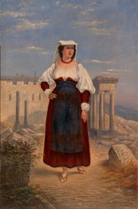 Italienische Frau, ca. 1890-1899 von Antonio Zeno Shindler