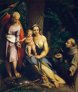Die Rast auf der Flucht nach Ägypten von Antonio da Correggio