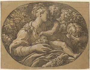 Die Jungfrau mit der Rose von Antonio da Trento