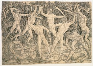 Schlacht der Nackten von Antonio del Pollaiolo