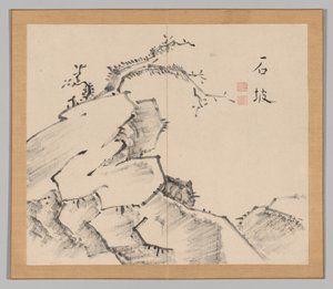 Doppelalbum mit Landschaftsstudien nach Ikeno Taiga, Band 1 Blatt 20, 18. Jahrhundert