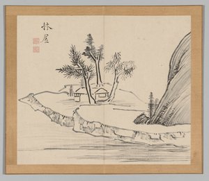 Doppelalbum mit Landschaftsstudien nach Ikeno Taiga, Band 2 Blatt 22, 18. Jahrhundert