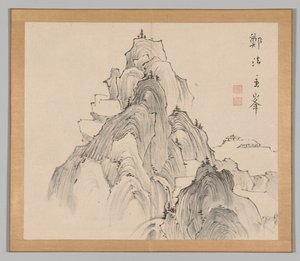 Doppelalbum mit Landschaftsstudien nach Ikeno Taiga, Band 2 Blatt 2, 18. Jahrhundert