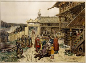 Feudales Gericht eines russischen Prinzen von Apollinari Mikhailovich Vasnetsov