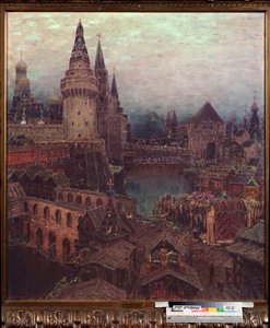 Moskau im 17. Jahrhundert, Morgendämmerung am Auferstehungstor von Apollinari Mikhailovich Vasnetsov