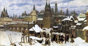 Moskau im 17. Jahrhundert. Die Allerheiligenbrücke von Apollinari Mikhailovich Vasnetsov