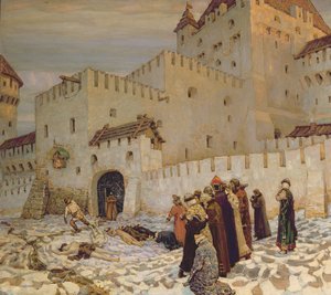 Das Schlachtfeld (Rekonstruktion des alten Moskau) von Apollinari Mikhailovich Vasnetsov