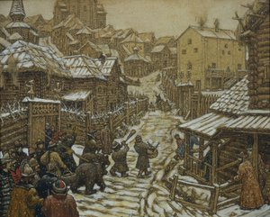 Die Bärenführer. Altes Moskau, 1911