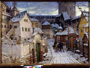 Ein Herold. Am Morgen im Kreml von Apollinari Mikhailovich Vasnetsov