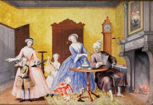 Weihnachten im königlichen Haushalt von Kaiserin Maria Theresia von Österreich (1717-80) mit ihrem Ehemann, Franz I. (1708-65), und Kindern, Maria Christine, Ferdinand I. (später Herzog von Modena) (1754-1806), Mar von Archduchess of Austria Maria Christine