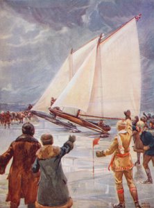 Eisyachting (Farblithografie)