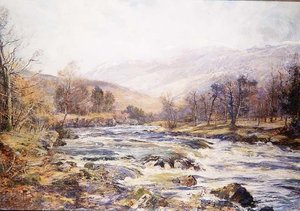 O Fluss des Wintersonnenscheins, Schottland von Archibald Kay