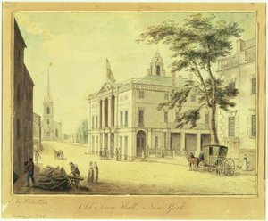 Das alte Rathaus (Federal Hall) New York City, 1798 von Archibald Robertson