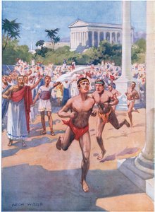 Ein Fußrennen bei den Olympischen Spielen, 1925