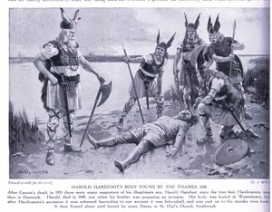 Harold Harefoots Leiche am Ufer der Themse gefunden, 1920er Jahre von Archibald Webb