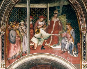 Geschichte von Papst Alexander III., Fresko von Spinello Aretino