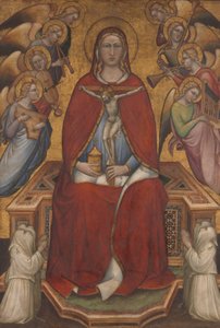 Heilige Maria Magdalena hält ein Kruzifix, ca. 1395-1400