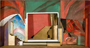 Dekor-Maquette zu Rubinsteins Oper Der Dämon von Aristarkh Vasilievic Lentulov