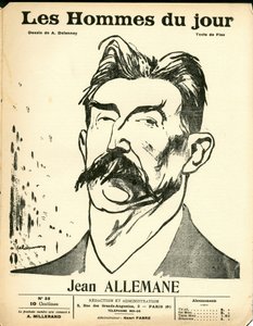 Cover von „Les Hommes du jour“, Satirisch in Schwarz-Weiß von Aristide Delannoy