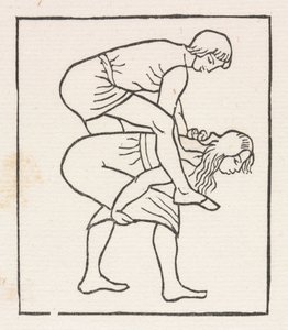Daphnis und Chloe: Daphnis legt den Apfel in Chloes Busen