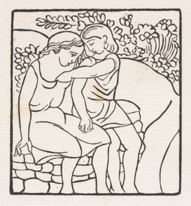 Daphnis und Chloe: Daphnis und Chloe beim Spielen von Aristide Maillol