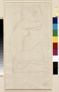 Nacktes Haar. Zeichnung von Aristide Maillol (1861-1944). Bleistift auf Papier. Maße: 34x18,5cm. Musee Cantini, Marseille von Aristide Maillol