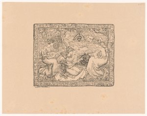 Wandteppich mit vier musizierenden Frauen in Landschaft von Aristide Maillol